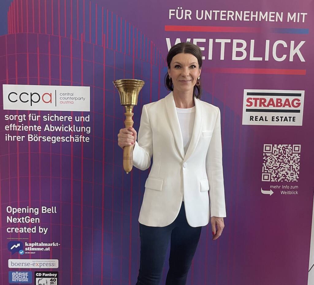 Katarina Heger läutet die Opening Bell für Montag. Die Prüfungsmanagerin Revision Fachbereich Nachhaltigkeit beim Österreichischen Raiffeisenverband war jahrelang in der Leichtathletik aktiv
 (22.06.2026) 