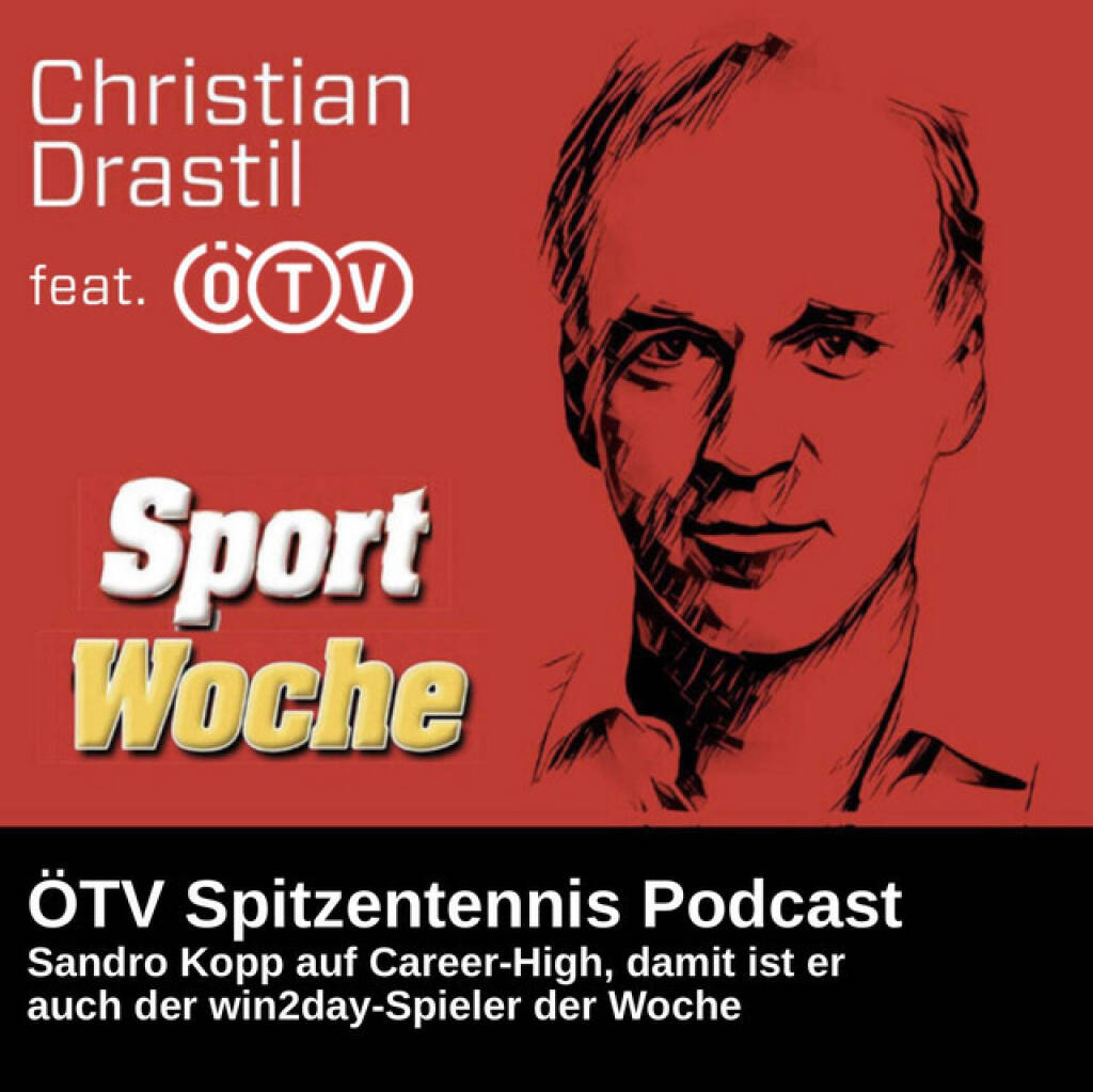 https://open.spotify.com/episode/0naQanBbAP42t3NSDy4eMn
SportWoche ÖTV-Spitzentennis Podcast: Sandro Kopp auf Career-High, damit ist er auch der win2day-Spieler der Woche - <p>Woche 26 ist Halbjahr und direkt vor Wimbledon und mittendrin noch immer die Fussball-WM, die im TV leichter verfügbar ist als Wimbledon. Zum gemischten Ranking WTA und ATP gibt es ein Update, wie schon in Woche 24 ist auch in Woche 26 Sandro Kopp der win2day-Spieler der Woche, dies untermauert mit neuem Career-High.<br>
<br>
SportWoche ÖTV-Ö Top10 seit Jänner unverändert zusammengesetzt: Julia Grabher, Sinja Kraus, Anastasia Potapova und Lili Tagger (alphabetische Reihenfolge) bei den Damen sowie Sandro Kopp, Filip Misolic, Lukas Neumayer, Sebastian Ofner, Jurij Rodionov und Joel Schwärzler bei den Herren sind WTA/ATP-übergreifend die Top10 aktuell. In welcher Reihenfolge, das wird im Podcast verraten. <br>
<br>
WM-Song: <a href=http://www.audio-cd.at/music target=_blank>http://www.audio-cd.at/music</a><br>
<a href=https://mumak.me target=_blank>https://mumak.me</a><br>
<a href=https://www.win2day.at target=_blank>https://www.win2day.at</a><br>
<br>
<a href=https://www.audio-cd.at/oetv-spitzentennis target=_blank>https://www.audio-cd.at/oetv-spitzentennis</a><br>
<a href=http://www.sportgeschichte.at/oetv target=_blank>http://www.sportgeschichte.at/oetv</a><br>
Inside In, der ÖTV-Podcast: <a href=https://open.spotify.com/show/7KNsgeD8XyXTsAgCFKfI7Y target=_blank>https://open.spotify.com/show/7KNsgeD8XyXTsAgCFKfI7Y</a> <br>
<a href=https://www.oetv.at target=_blank>https://www.oetv.at</a><br>
Quelle Rankings: Live-Rankings von live-tennis.eu<br>
<br>
Die Marke, Patent, Rechte und das Archiv der SportWoche wurden 2017 von Christian Drastil Comm. erworben, Mehr unter <a href=http://www.sportgeschichte.at target=_blank>http://www.sportgeschichte.at</a> . Der neue SportWoche Podcast ist eingebettet in „ Wiener Börse, Sport, Musik (und mehr)“ auf <a href=http://www.audio-cd.at target=_blank>http://www.audio-cd.at</a>  und erscheint, wie es in Name SportWoche auch drinsteckt, wöchentlich. Bewertungen bei Spotify oder Apple machen mir Freude: <a href=http://www.audio-cd.at/spotify target=_blank>http://www.audio-cd.at/spotify</a> , <a href=http://www.audio-cd.at/apple target=_blank>http://www.audio-cd.at/apple</a> . </p> (29.06.2026) 