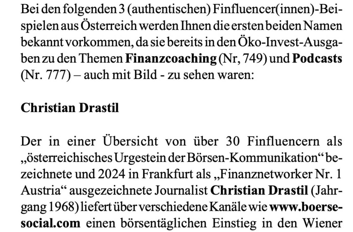 Max Deml f&uuml;r http://www.oeko-invest.net