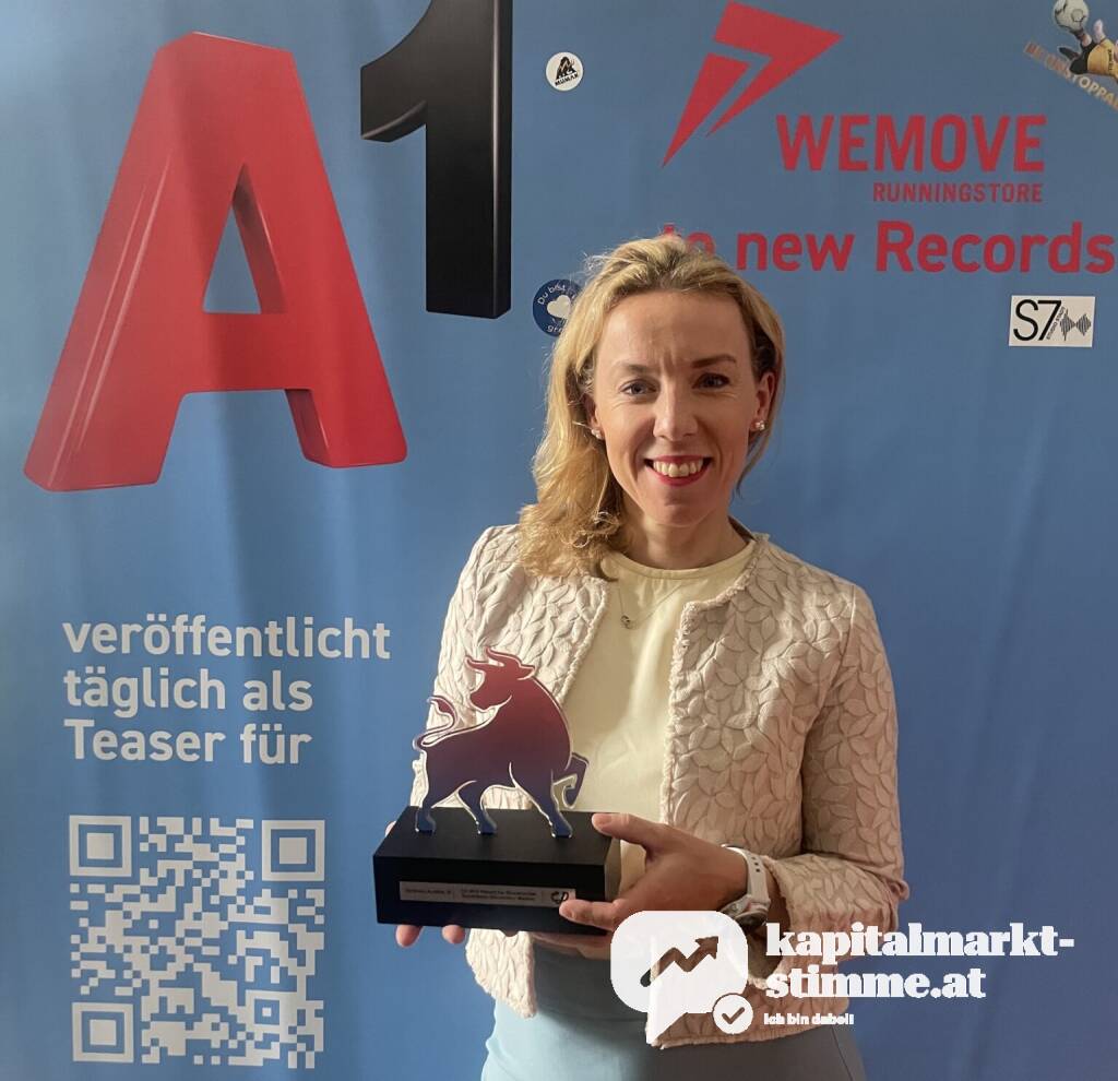 Susanne Aglas-Reindl, IR-Chefin der Telekom Austria, hat unseren IR-Award für Shareholder Excellence im Secondary Market übernommen  (08.07.2026) 