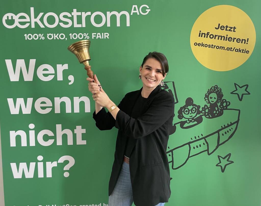Lucia Mayr-Harting läutet die Opening Bell für Freitag. Die Investor Relations Managerin der oekostrom AG bereitet sich gerade auf eine Kapitalerhöhung im Herbst vor (17.07.2026) 